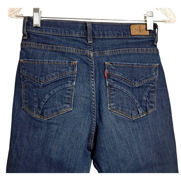 Levis Womens 512 Perfectly Slimming Straight Leg Capri Denim Jeans Size 8 Made I - Picture 8 of 11